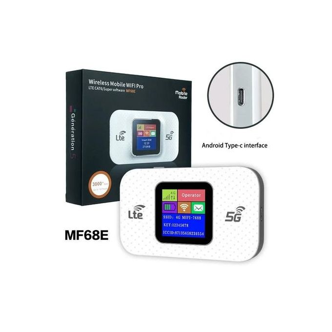 Modem routeur Mobile ويفي محمول 5G / 4G LTE CAT6 WiFi 300Mbps avec carte SIM et écran 14h d'autonomie
