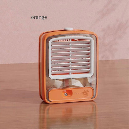 Mini Ventilateur - Portable - Rechargeable - Brumisateur - Lumière LED مروحة صغيرة - محمولة - قابلة لإعادة الشحن - مولدة للرذاذ - ضوء LED - (لون عشوائي)