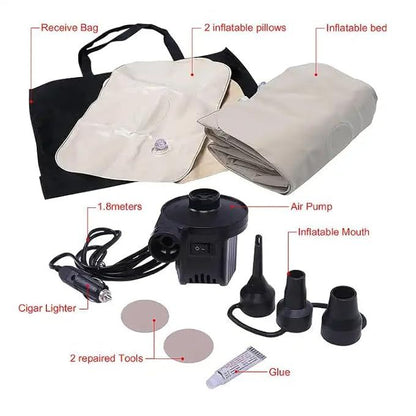 Siège voiture de camping gonflable lit d'air matelas de repos avec 2 oreiller سرير السيارة