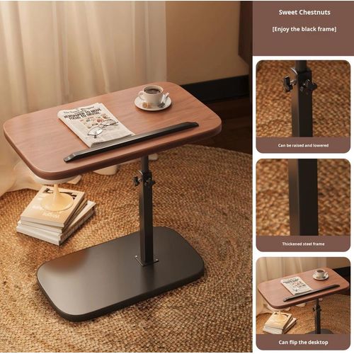طاولة جانبية بتصميم زهرة مميز بطبقتين Table d’appoint moderne à double niveau avec étagère – Table basse pour salon et chambre