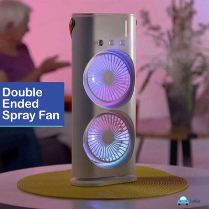 Mini Refroidisseur D’air Portable À Glaçons À 3 Vitesses avec LED intégré  مبرد هواء صغير محمول على شكل مكعبات ثلج بثلاث سرعات ومزود بإضاءة LED مدمجة.