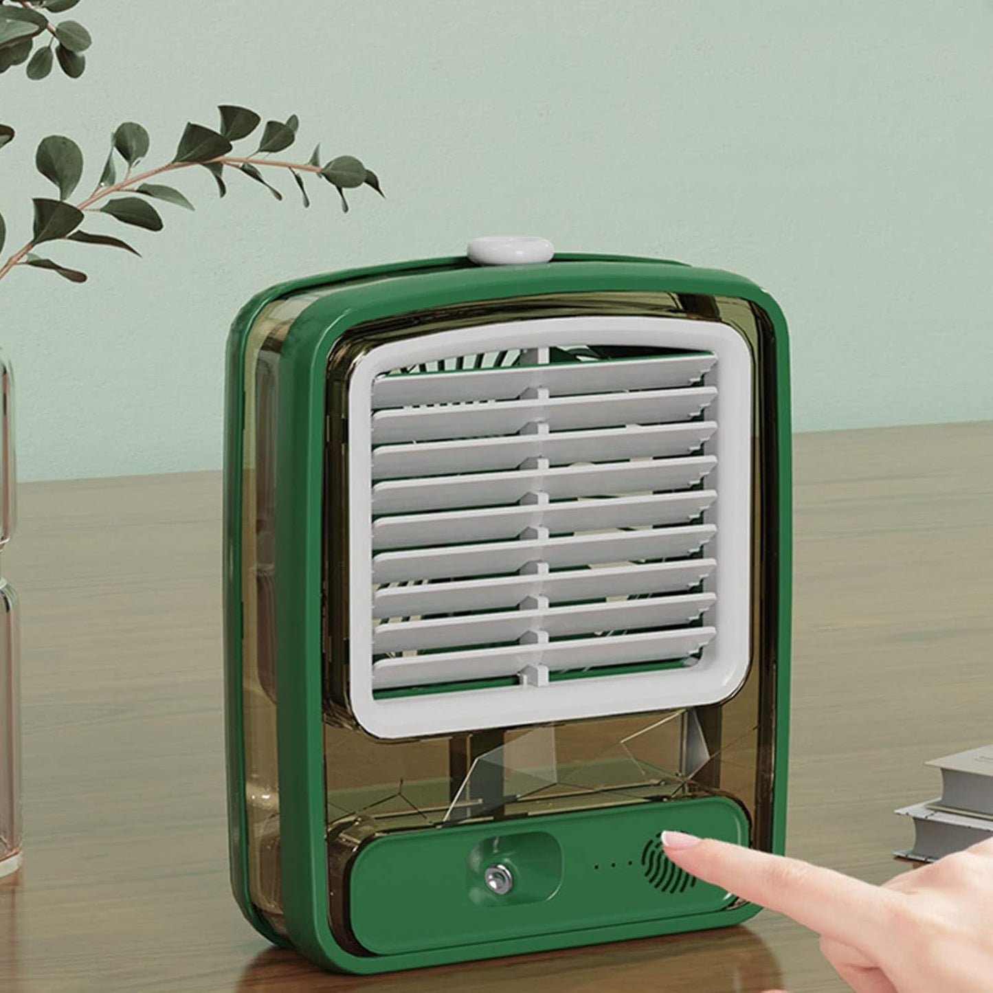 Mini Ventilateur - Portable - Rechargeable - Brumisateur - Lumière LED مروحة صغيرة - محمولة - قابلة لإعادة الشحن - مولدة للرذاذ - ضوء LED - (لون عشوائي)