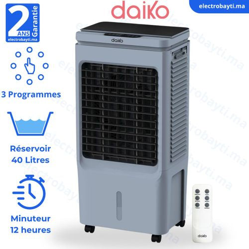 Refroidisseur d'air Portable, Climatiseur Mobile , Ventilateur Climatiseur Tactile À 3 Vitesses Et Fonctionnement Silencieux De L'humidificateur, pour La Maison, Le Bureau 45L