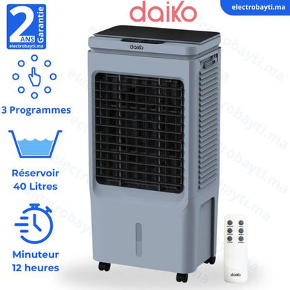 Refroidisseur d'air Portable, Climatiseur Mobile , Ventilateur Climatiseur Tactile À 3 Vitesses Et Fonctionnement Silencieux De L'humidificateur, pour La Maison, Le Bureau 45L