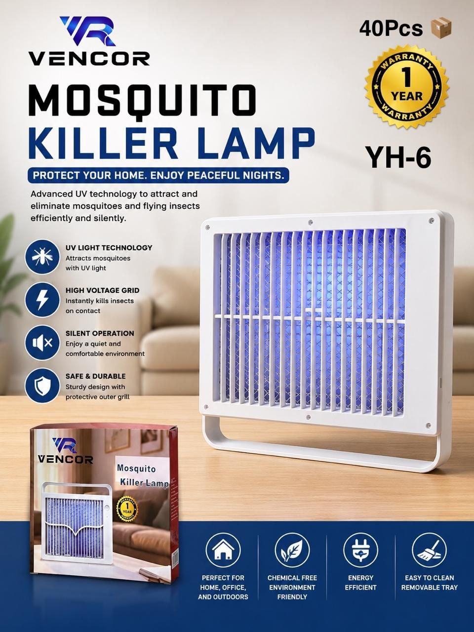 مصباح LED طارد البعوض lampe LED anti-moustique