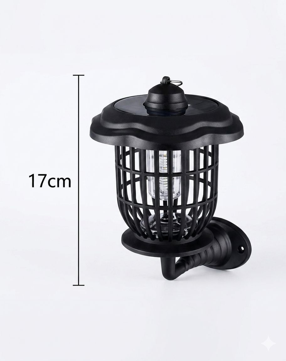 Lampe anti-moustique multifonctionnelle à énergie solaire 2-en-1 avec lumière attirant les moustiques مصباح قاتل البعوض يعمل بالطاقة الشمسية، مصباح LED و UV ثنائي الوظائف، مصيدة كهربائية للذباب والبعوض