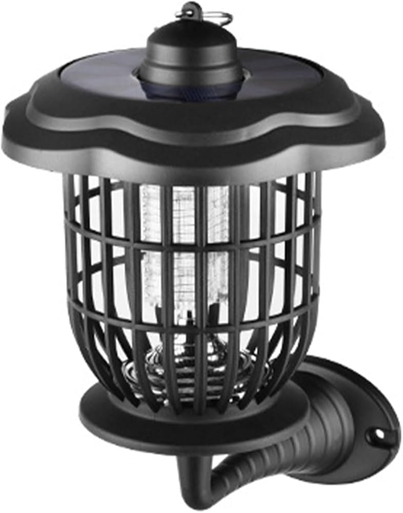 Lampe anti-moustique multifonctionnelle à énergie solaire 2-en-1 avec lumière attirant les moustiques مصباح قاتل البعوض يعمل بالطاقة الشمسية، مصباح LED و UV ثنائي الوظائف، مصيدة كهربائية للذباب والبعوض