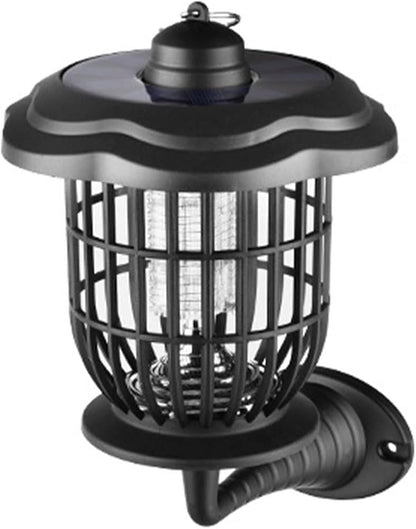 Lampe anti-moustique multifonctionnelle à énergie solaire 2-en-1 avec lumière attirant les moustiques مصباح قاتل البعوض يعمل بالطاقة الشمسية، مصباح LED و UV ثنائي الوظائف، مصيدة كهربائية للذباب والبعوض