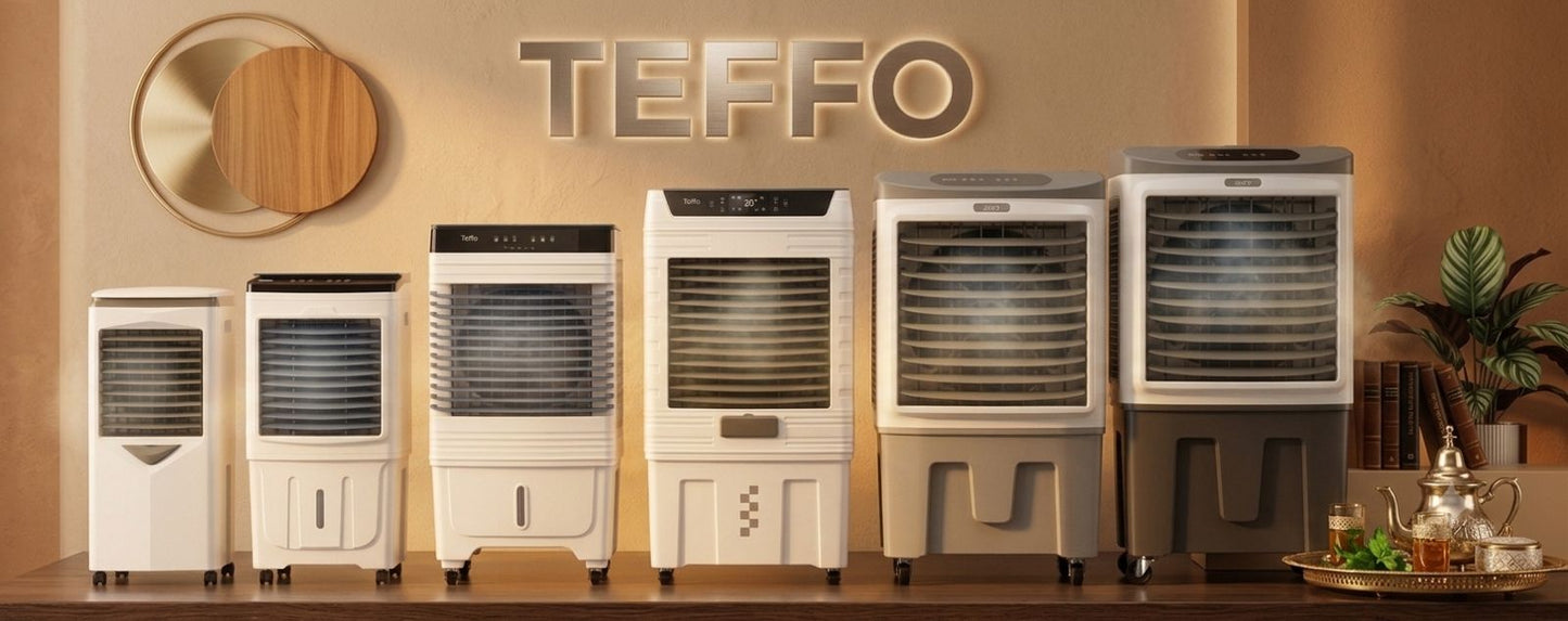 TEFFO Pro Air Cooler teffo tactile avec telecamande-    مكيف ومبرد   هواء صحراوي عالي الكفاءة مع جهاز التحكم عن بعد