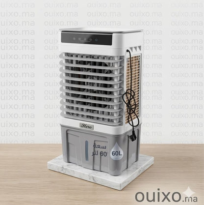 Refroidisseur d'air Portable, Climatiseur Mobile , Ventilateur Climatiseur Tactile À 3 Vitesses Et Fonctionnement Silencieux De L'humidificateur, pour La Maison, Le Bureau 45L