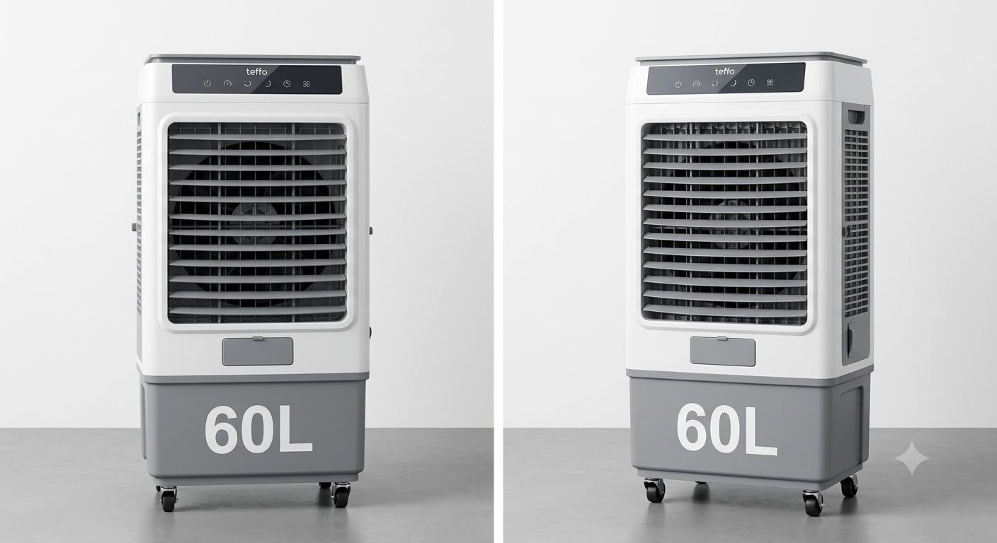 TEFFO Pro Air Cooler teffo tactile avec telecamande-    مكيف ومبرد   هواء صحراوي عالي الكفاءة مع جهاز التحكم عن بعد