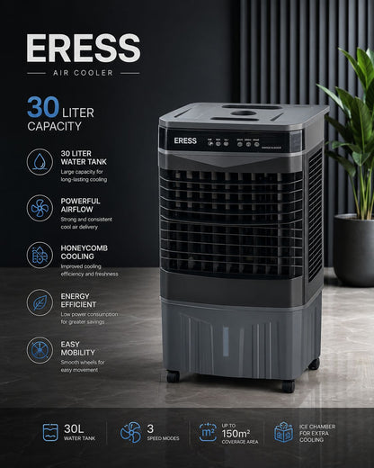 Refroidisseur d'air Portable, Climatiseur Mobile , Ventilateur Climatiseur Tactile À 3 Vitesses Et Fonctionnement Silencieux De L'humidificateur, pour La Maison, Le Bureau 45L