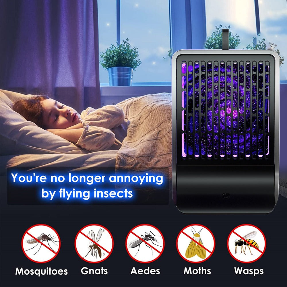 Lampe anti-moustiques portable 2 en 1, en métal, rechargeable ي الخارجي ، مصائد الذباب، مبيد الذباب، قاتل البعوض