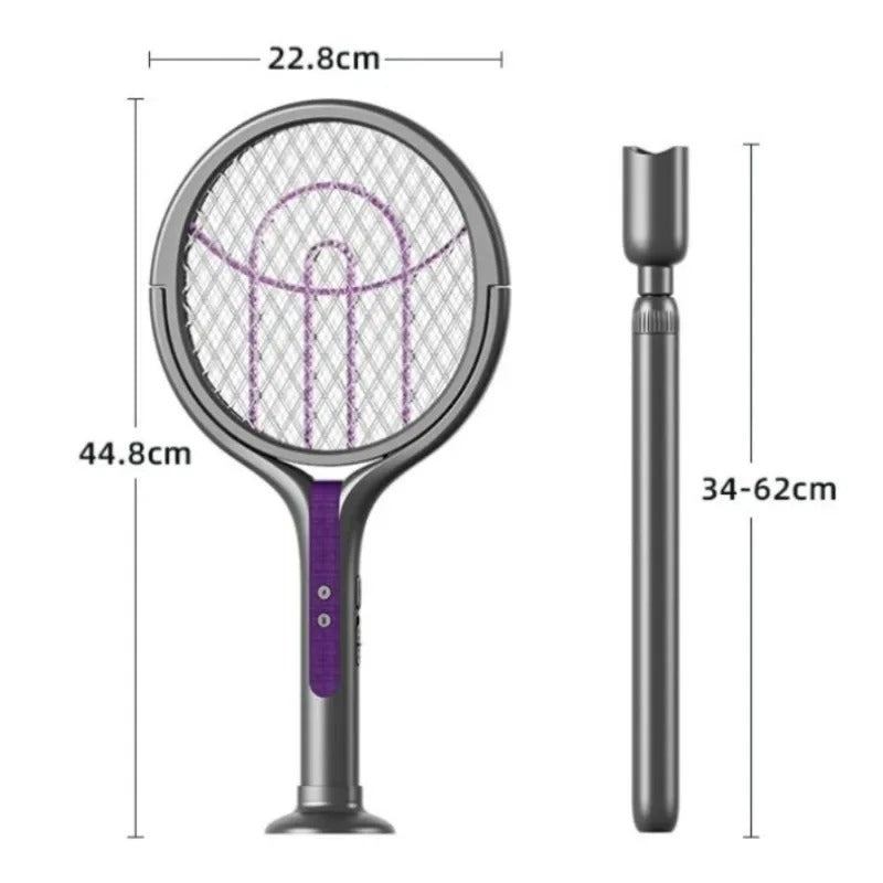 Raquette Anti-Moustique Électrique 2-en-1 longueur réglable مضرب الناموس