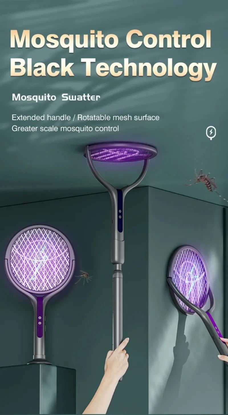 Raquette Anti-Moustique Électrique 2-en-1 longueur réglable مضرب الناموس